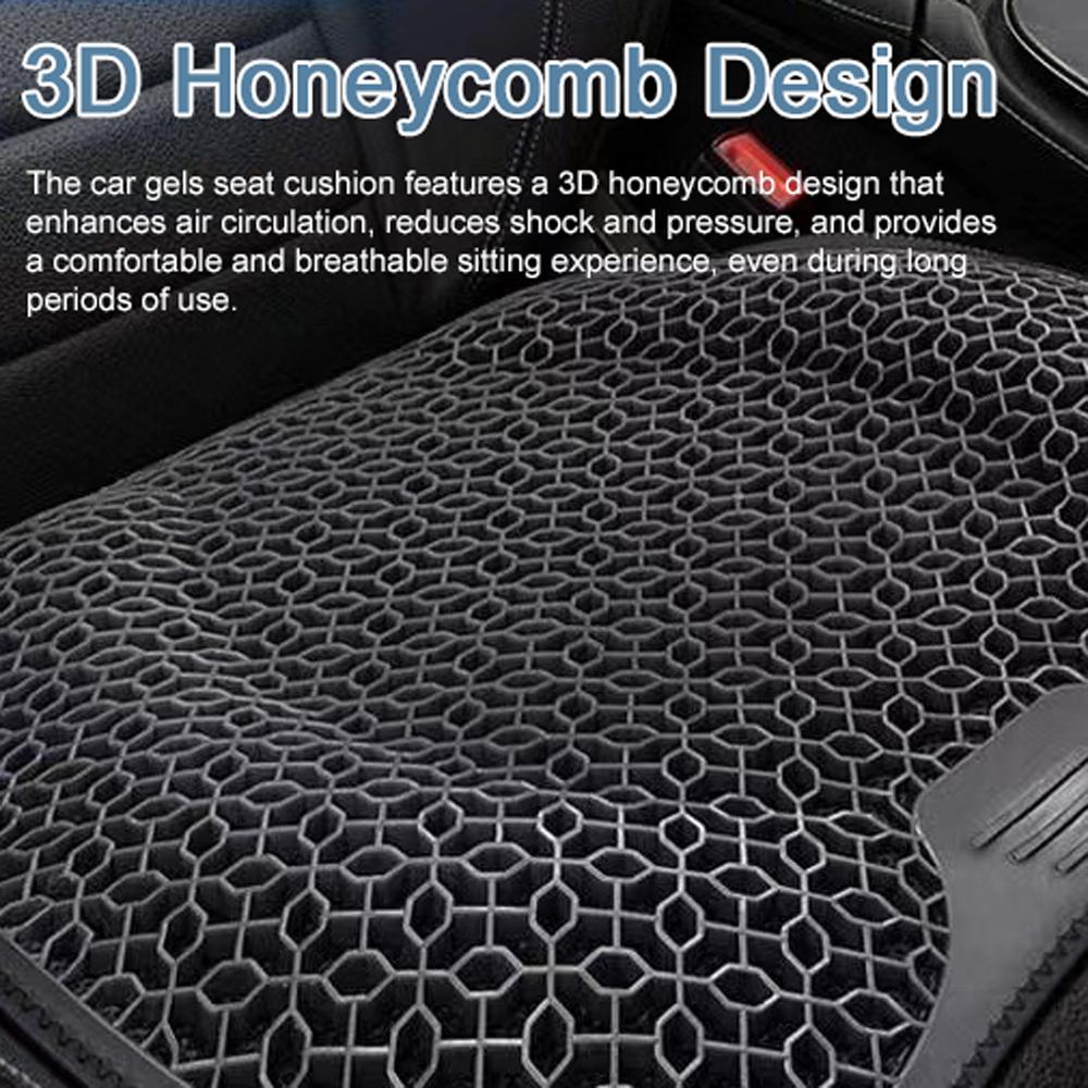 Car Seat Cushion 3D Honeycomb Gels Cushion Cool Sitting Pad Comfortable & Breathable for Home Office Car Wheelchair