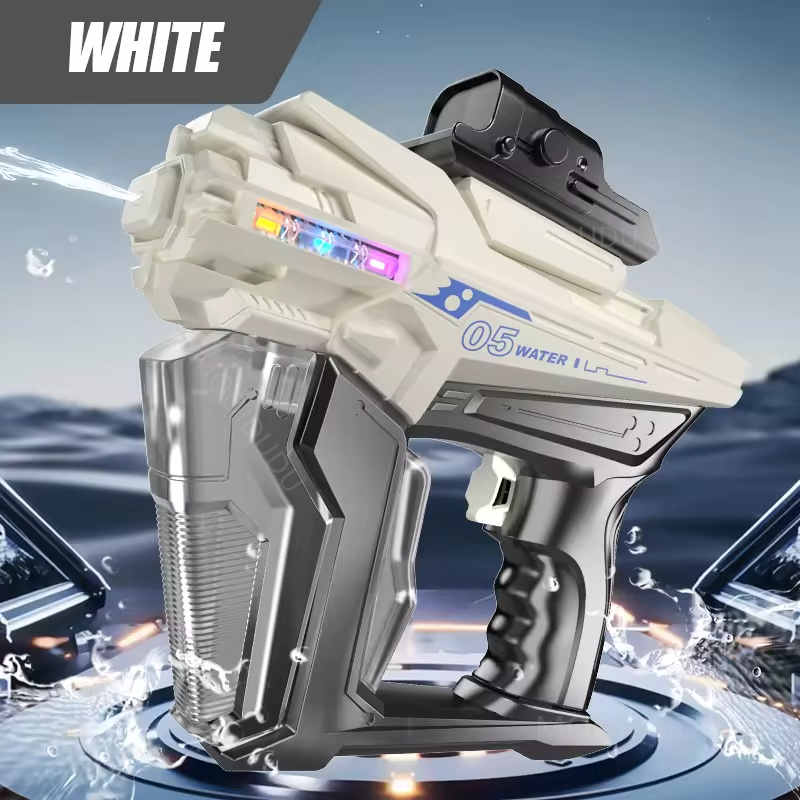 Автоматический Водяной Пистолет Игрушка Непрерывная Стрельба Механический Стиль Мигающий Высоконапорный Водяной Пистолет Пляжные Игрушки Для Взрослых Мальчиков Подарки