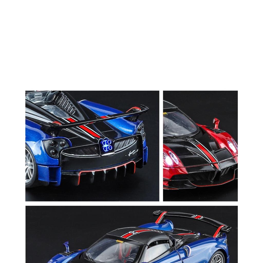 NEW 1/32 Pagani Huayra BC Supercar Alloy Car Model Sound and Light Pull Back Children's Toy Collectibles Birthday Gift