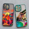 Urban Seaside Town Phone Case For iPhone 16 15 14 13 12 11 Pro Max Mini X XS XR SE 7 8 Plus Shockproof Matte Hard Cover Fundas