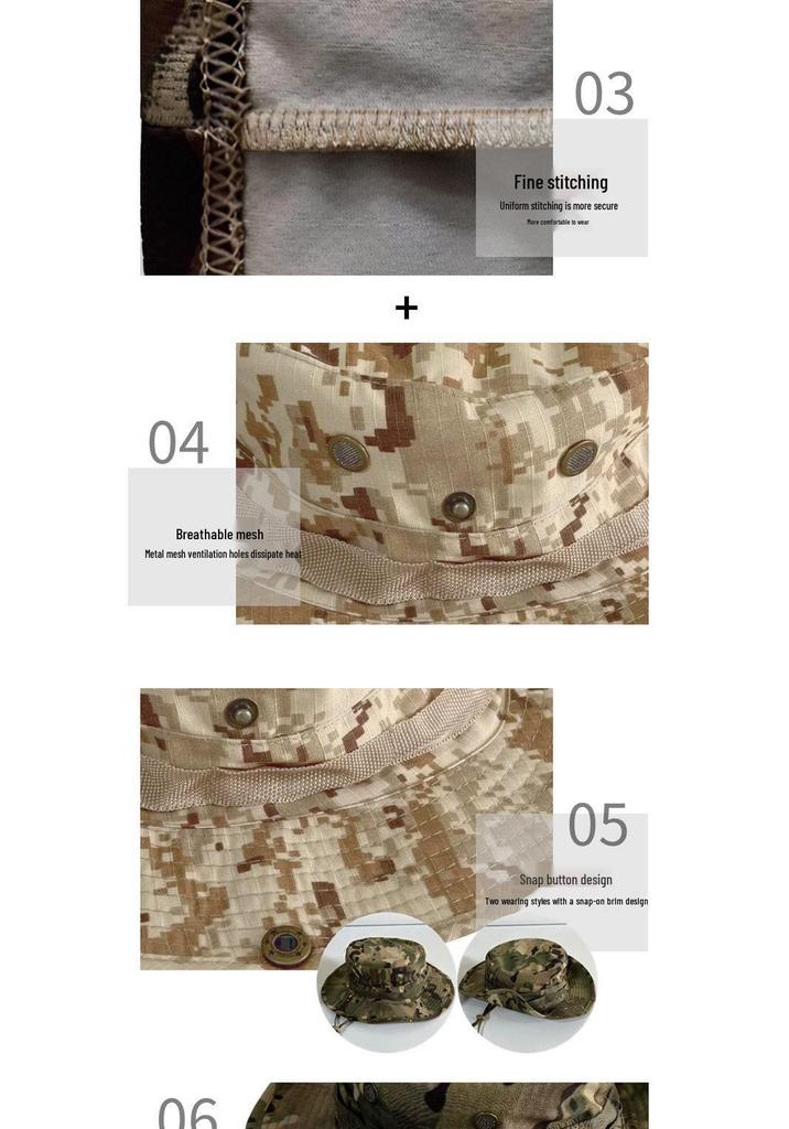 Outdoor Sonnenschutz Camouflage Hut & Sturmhauben Set: Winddicht, Sonnenschutz für Bergsteigen, Angeln & Radfahren