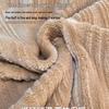 OEING Double-Sided Thickened Buckman-Mocha Flat Sheet Bedding Set