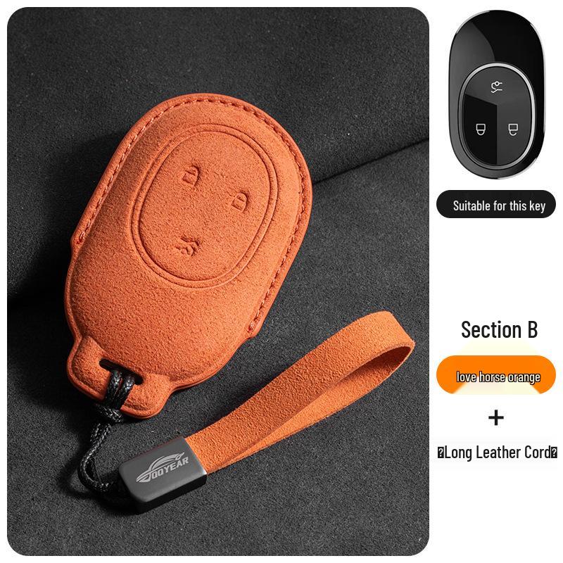 NIO Key Fob Case for ES6, ES8, EC6, ES7, ET7, ET5 - Tricolor Suede Protective Shell