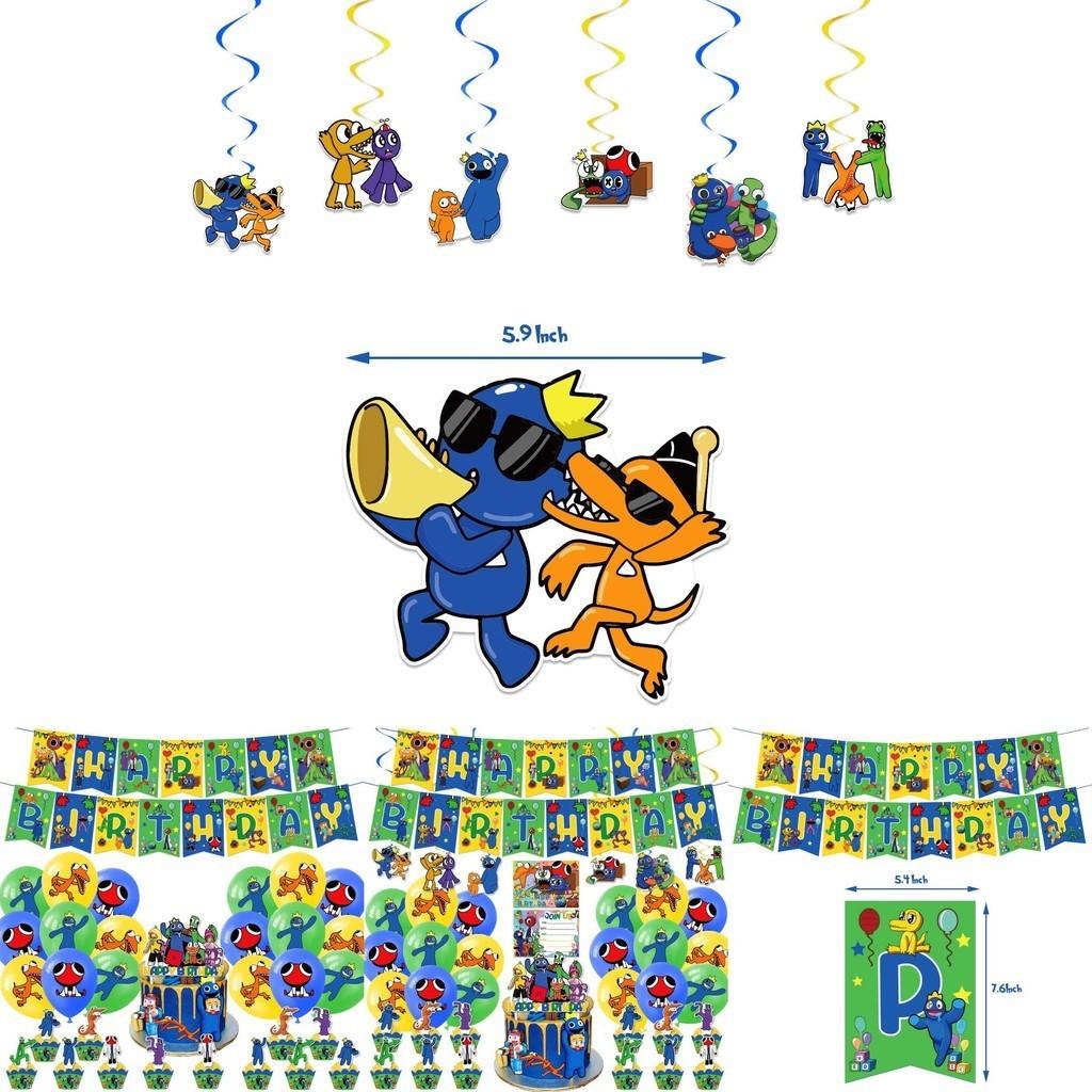 Roblox Rainbow Friends Party Supplies Kit With Banner Cake Topper Balloons And More!