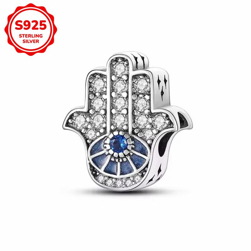 

S925 silverPerfume Bottle Stars Moon Sun Four Leaf Clover Charm Beads Fit Original Bracelet Woman DIY Jewelry Making