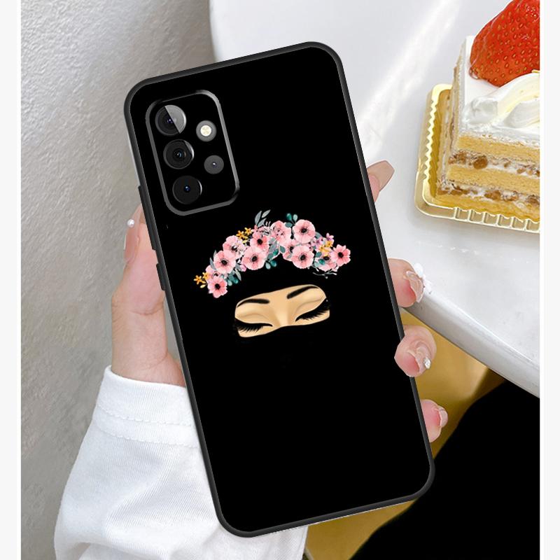 Niqab Königin Islamische Muslima Frau Hülle Für Samsung Galaxy A55 A35 A15 A14 A34 A54 A73 A53 A33 A23 A13 A12 A32 A52 A51 Hülle