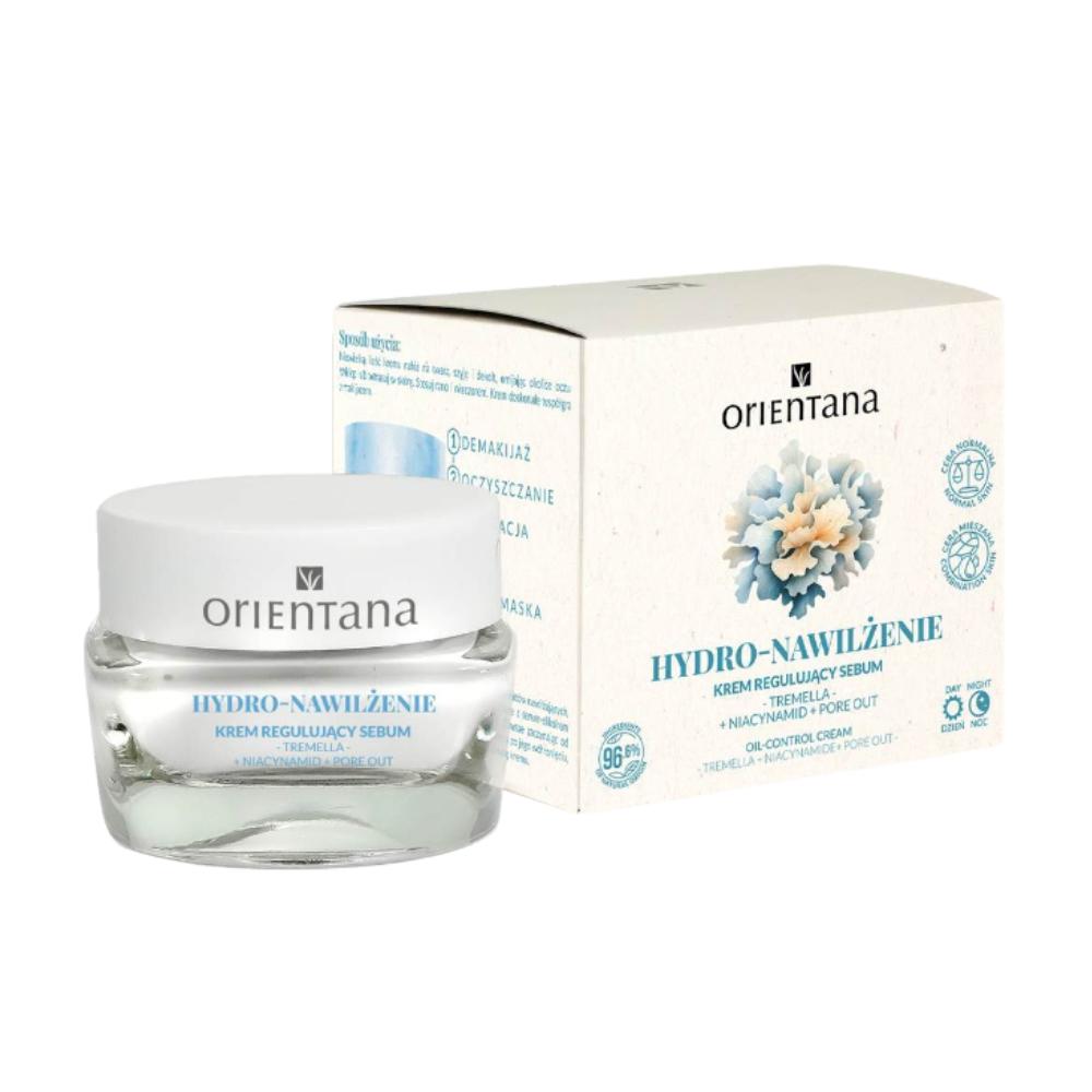 

ORIENTANA Hydro Nawilżenie Krem Regulujący Sebum TREMELLA Niacynamid Pore out, 50 ml