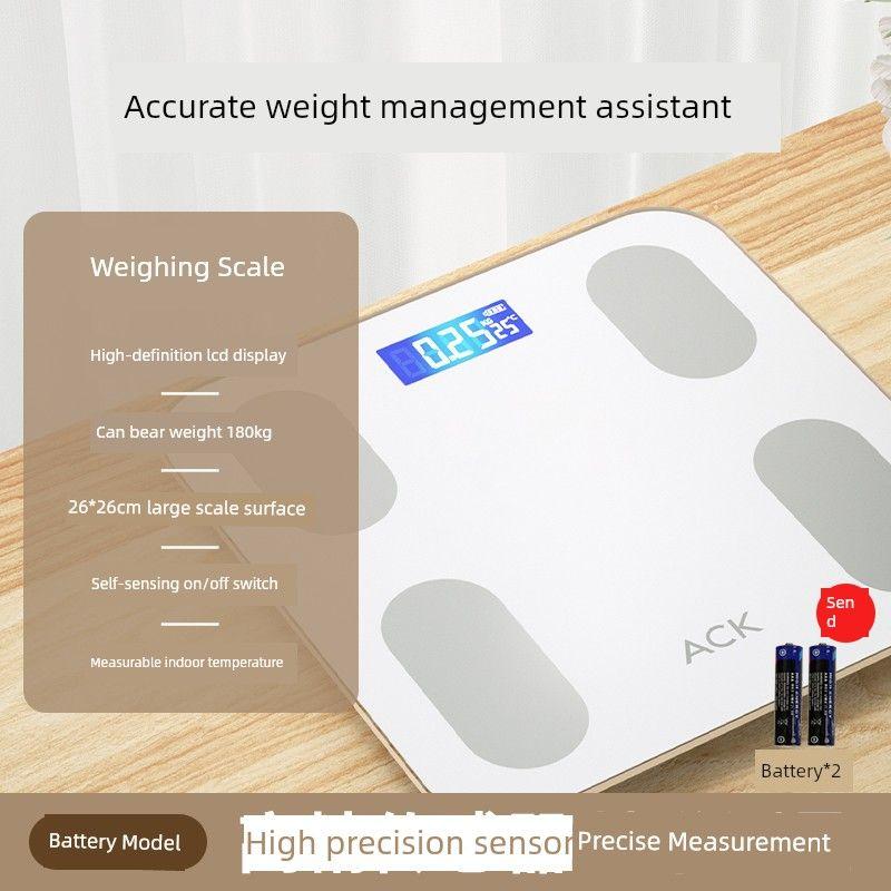 

Aisikai Weight Scale Electronic Scale for Home Use, High-Precision Dormitory Body Weight Loss Special Smart Rechargeable Body Fat Scale Chocolate color