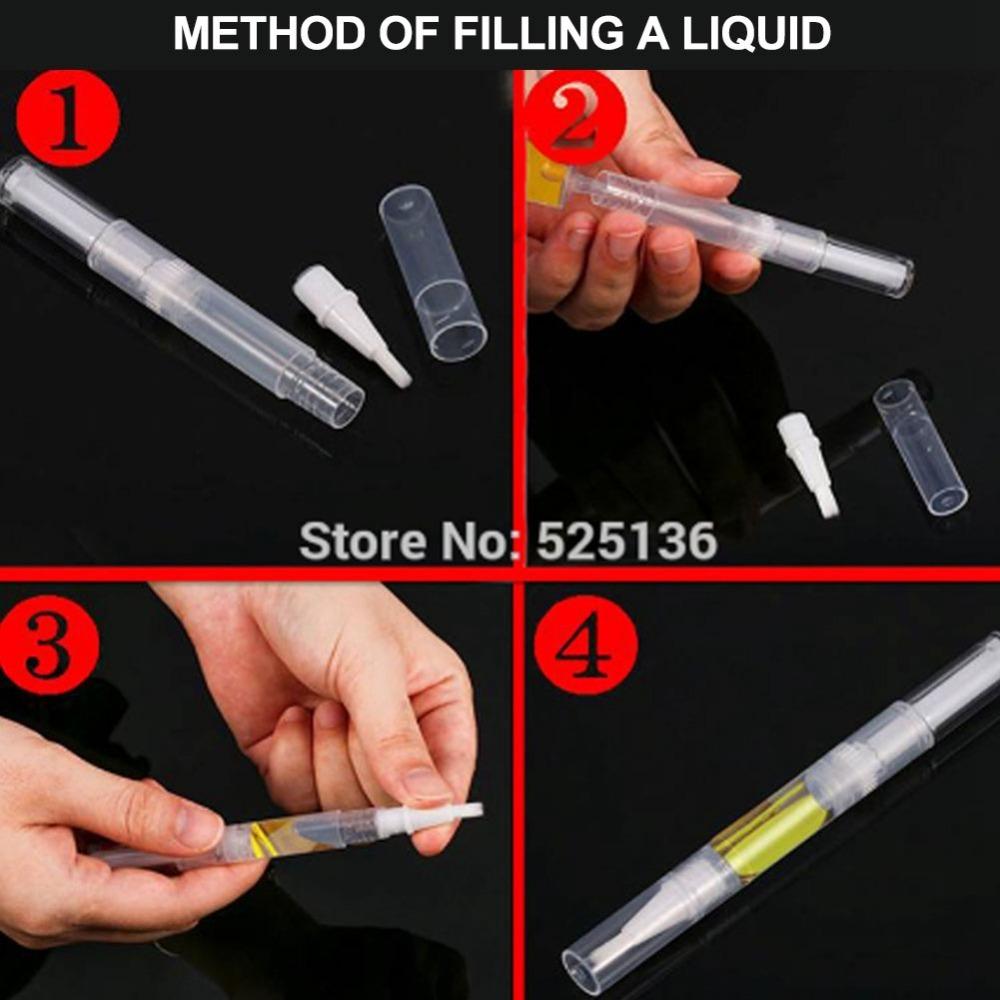 5pcs Built-in Brush Tip Nail Polish Applicator Brush Ideal For Salon And Daily DIY Use
