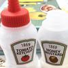 2 szt. 25 ml Kreatywna butelka na sos do sałatek Ergonomiczna szczelna plastikowa butelka na sos pomidorowy do domu