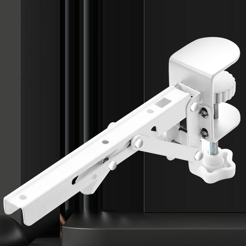 Space Saving Heavy Duty Foldable Desktop Bracket Punch Free Desk Extension for Organized Office Home