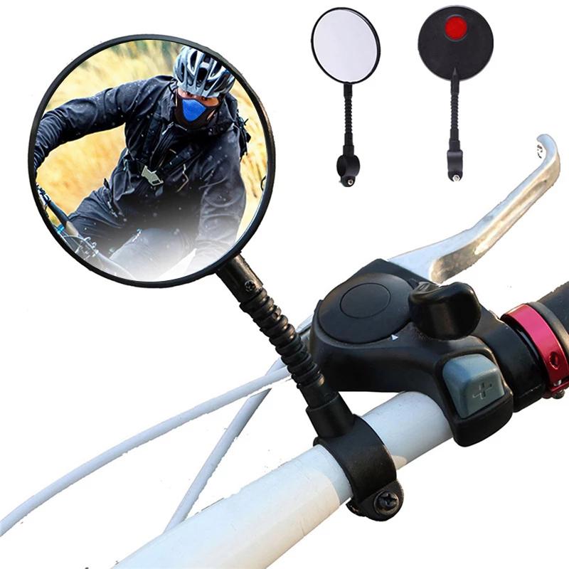 2Pcs Bicycle Mirror Bike Handlebar Flexible Rear Back Mirror Rearview