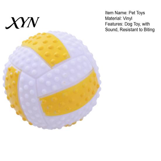 Durable Pet Ball Dog Toy Ball, Sound-Producing Rubber Chew Non-toxic Toy, Cleans Teeth Interactive Training Outdoor Play Sound Making