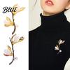 Versatile Brooch Magnolia Branch Design Lapel Pin Sweaters Durable Collars