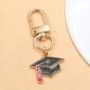 European & American Cross-Border Alloy Jewelry: Graduate's Hat & Flower Pendant Charm