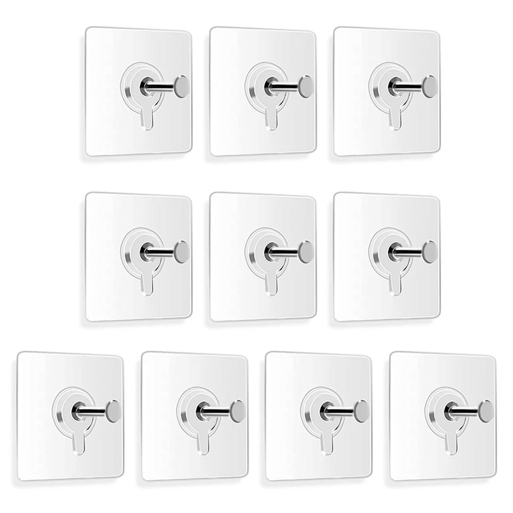 

10Pcs Adhesive Wall Wall Mounting Hooks Hanging Nails for Picture Frames Photo Keys A