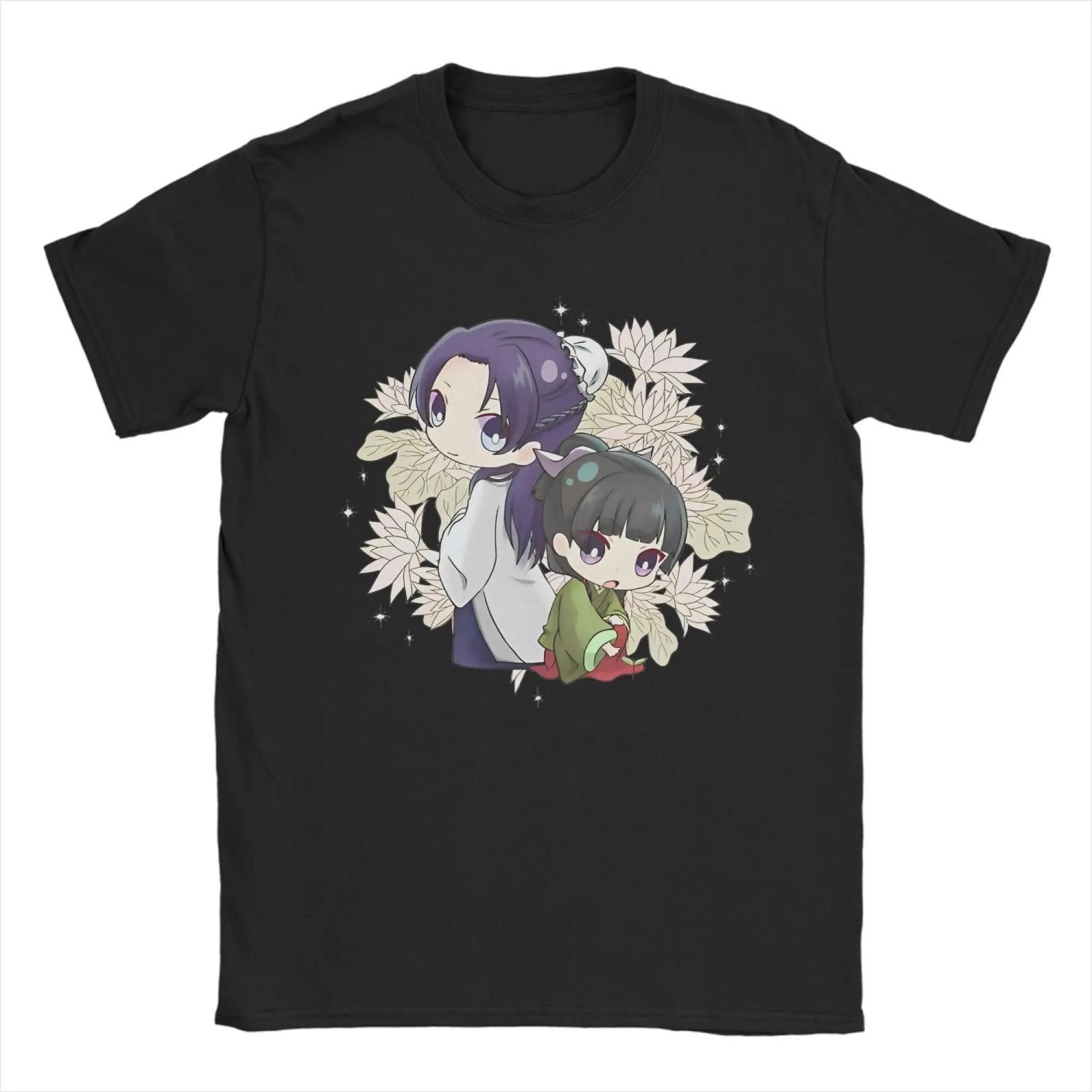 

Ullzang Maomao and Jinshi Anime T Shirt For Cotton Short Sleeve The Apothecary Diaries Round Neck Summer Clothes S чёрный