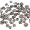Handmade Antique Silver Flower Spacer Beads for DIY Bracelets & Hair Accessories