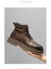 Men's Retro High-Top British Style Leather Motorcycle Boots