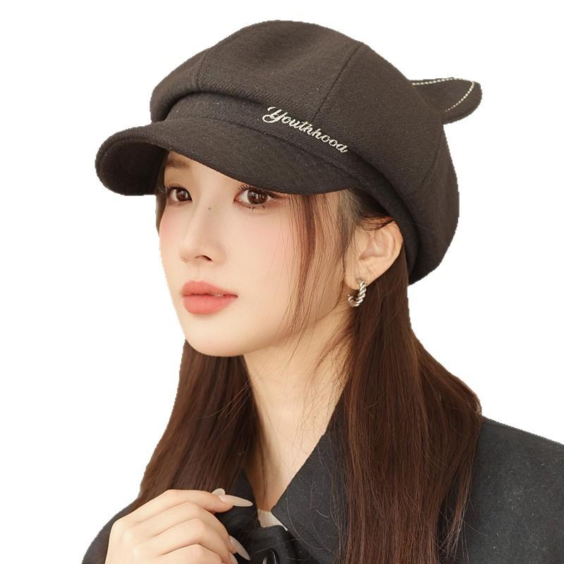 Spring and Autumn Japanese Cat Ear Beret Retro Casual Octopus Hat Windproof Warm Baseball Cap Variety Painter Hat New