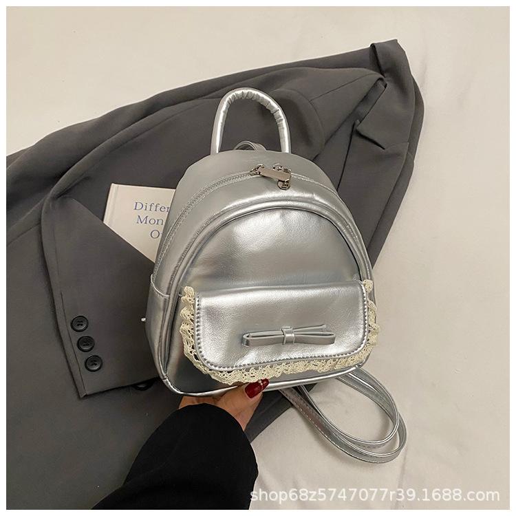 Fashion Popular Bow Handbag Women's 2025 Spring and Summer New Simple Ballet Style Versatile Travel Backpack