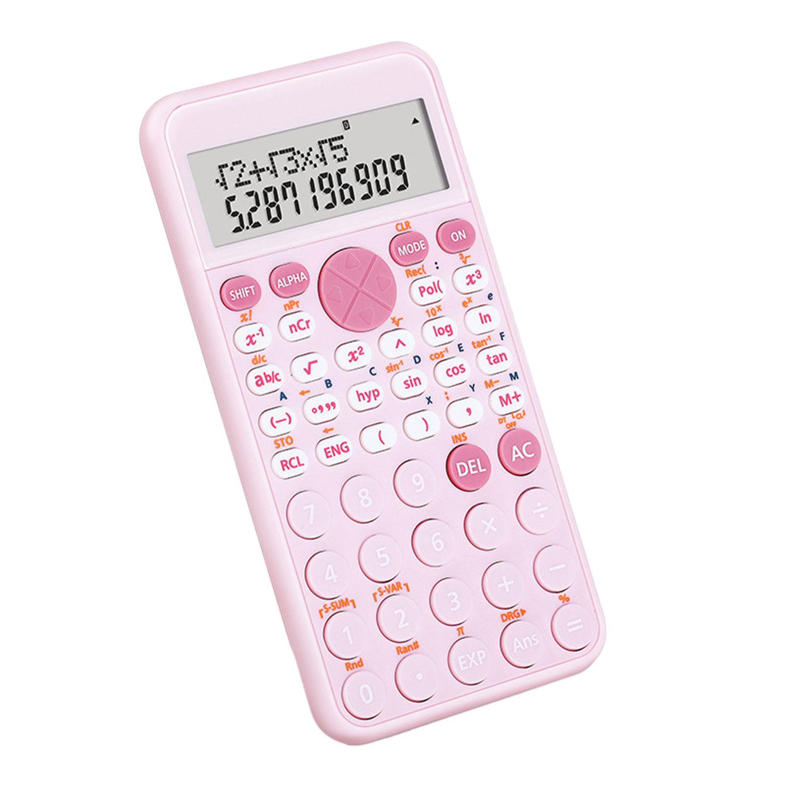 

Multifunctional Scientific Calculator Student Simple Portable Big Screen Function Calculator Stationery School Office Supplies розовый