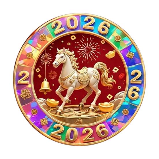 1/4Pcs Year of The Horse Refrigerator Magnet 2026 Chinese Zodiac Horse Acrylic Fridge Magnet Home Kitchen New Year Decoration