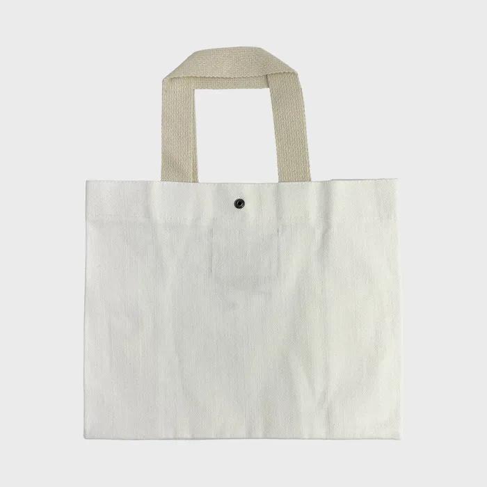 Safe Sunday Embroidered Canvas Tote Bag (Sandwich White)