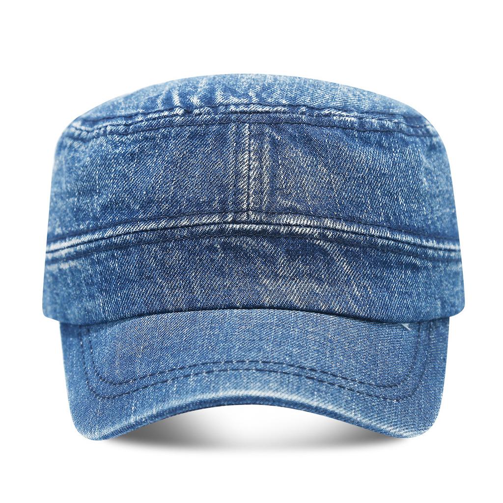 Denim old retro simple light board military hat men's and women's tide street fashion tooling hat outdoor sports visor