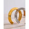 Eetit PVD Plated Stainless Steel Smooth Polished Cuff Bracelet Waterproof Fashion Charm High Quality Bangle for Women