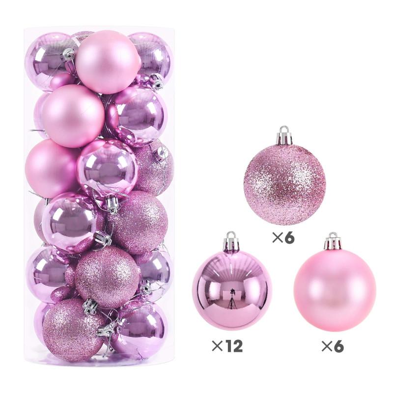 Christmas Decor Ball Set With Plastic Ornaments For Festive Tree And Home Decoration