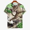 T-shirt Unisex Cat Pattern T-shirt Short Sleeved 3D Animal Print Top Summer T-shirt Outdoor Clothing Loose Men's Plus Size 6XL