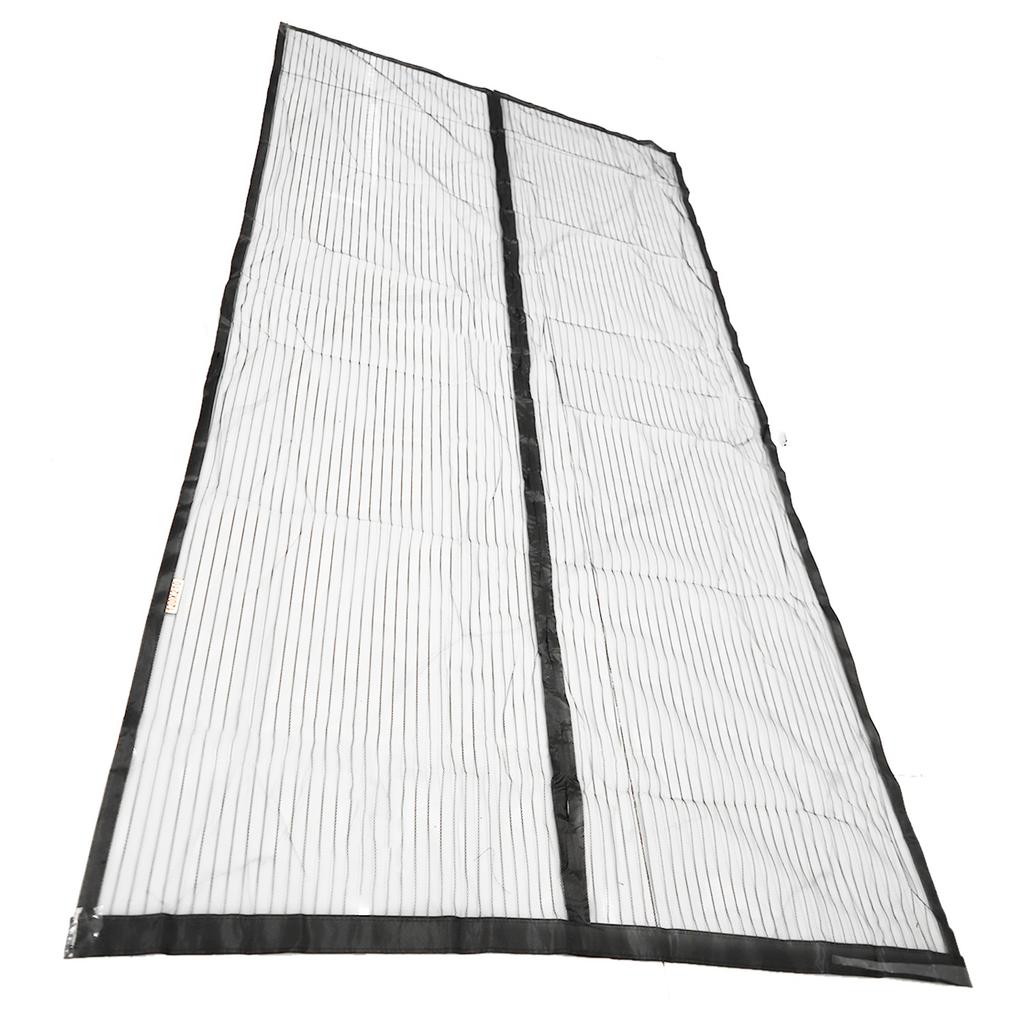 Magnetic Screen Door Polyester Breathable Door Mesh 120x210cm Hook and Loop Fastener for Home