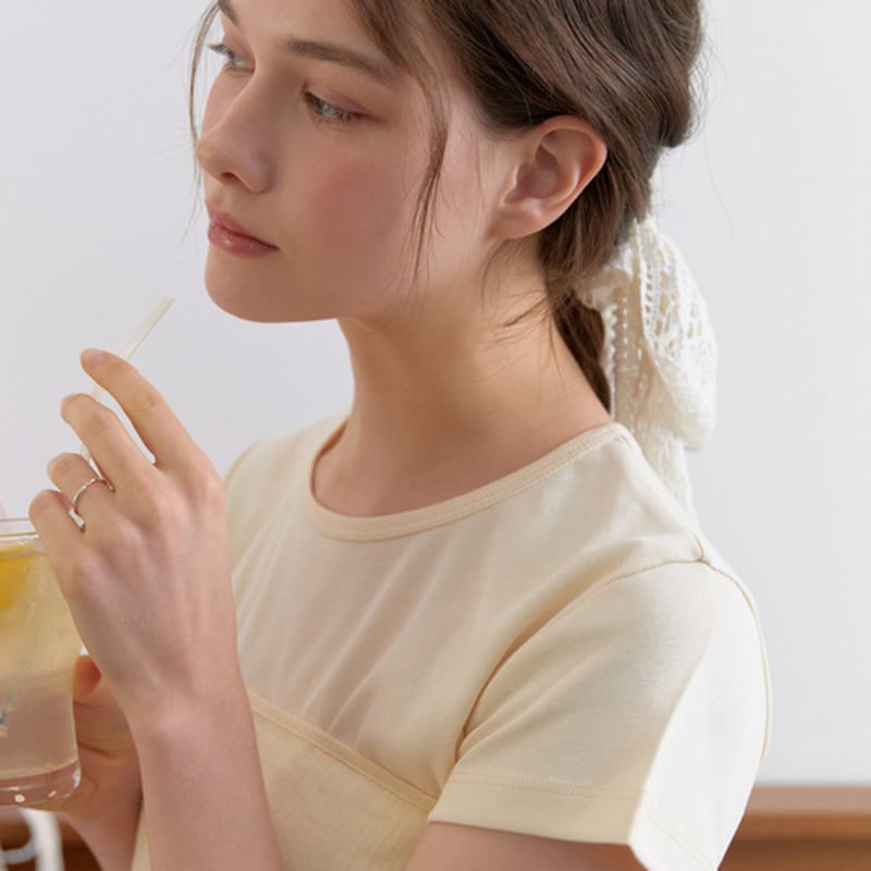 RE_L Brunch Layered Scrunchie (white)