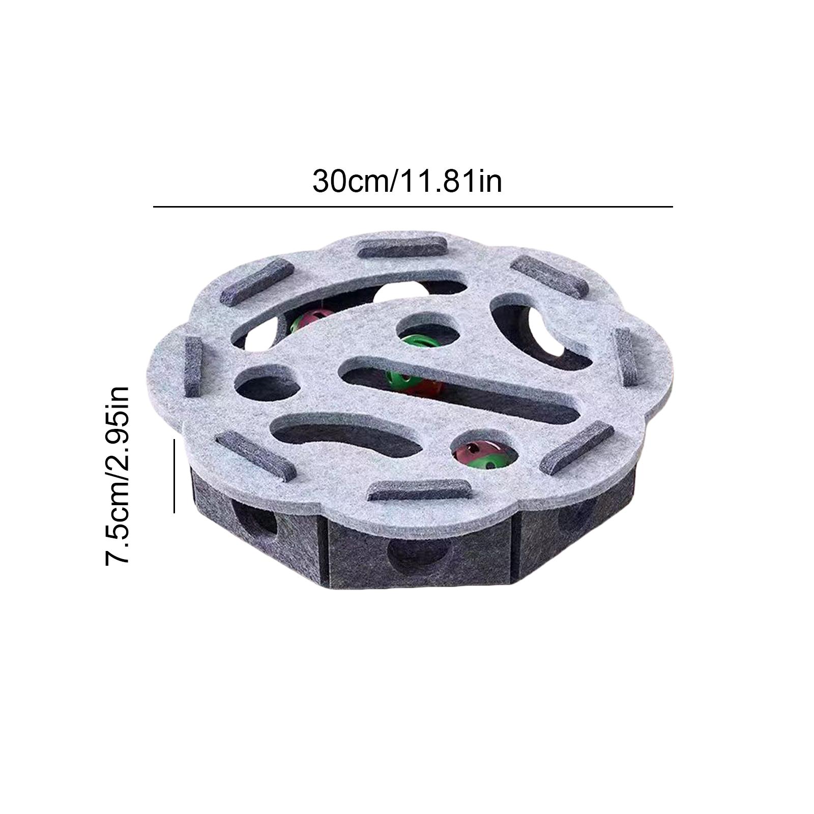 

Pet Funny Maze Toy Felt Box Cat Scratch Funny Enrichment Box with Maze Tunnel Kitten Playing Toys with Bell Ball for Cats Dogs
