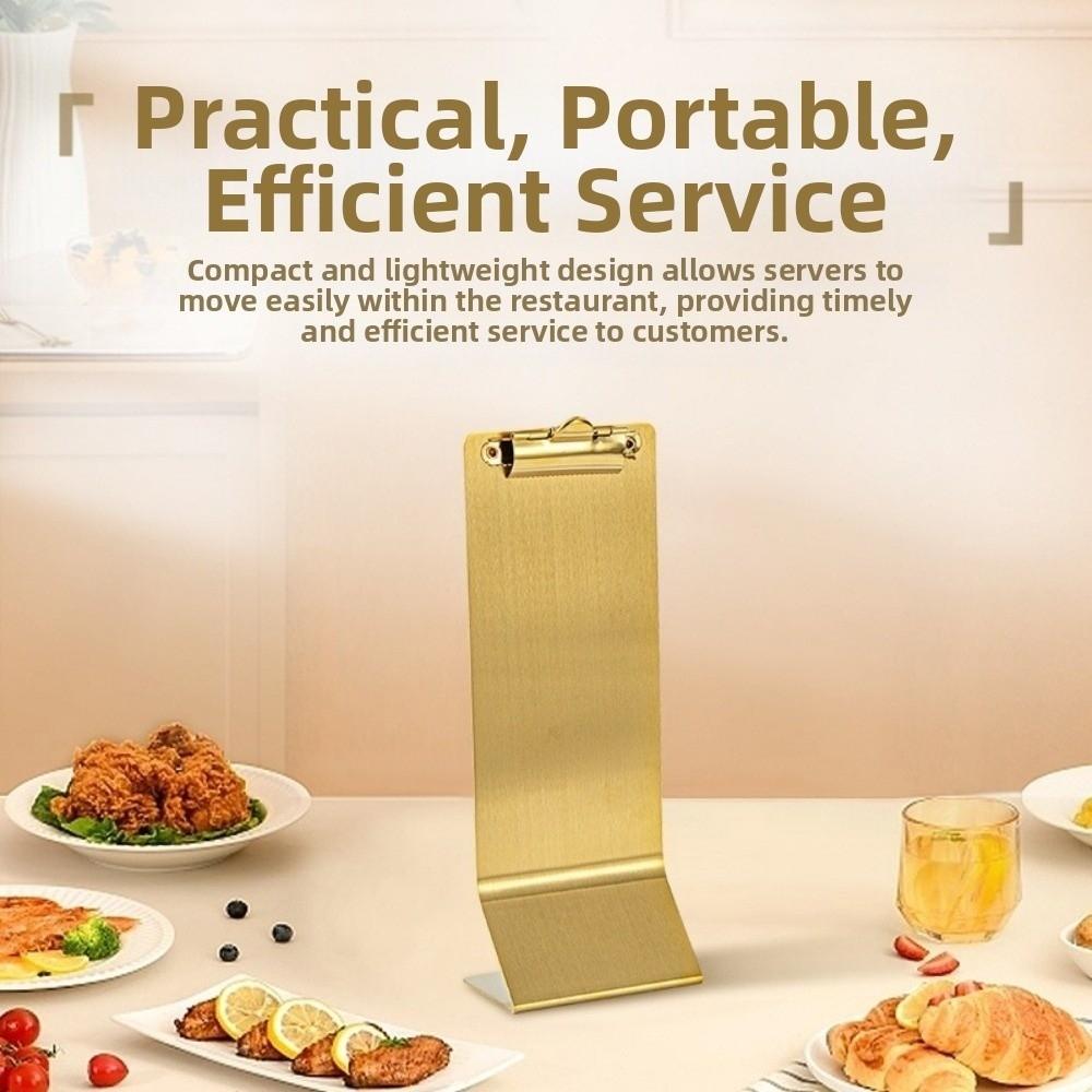 Metal Hard Plate Document Typing Paper Stand Vertical Design Receipt Holders Restaurant Use