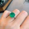 Tiktok Live Broadcast New Cross Border Celebrity Ring Round Imitation Emerald Simulation Palaiba Color Jewelry