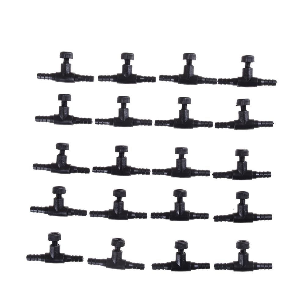 NEW 20Pcs 4mm Aquarium Fish Tank Adjust Air Line Tubing Volume Flow Control Valves Best Quality