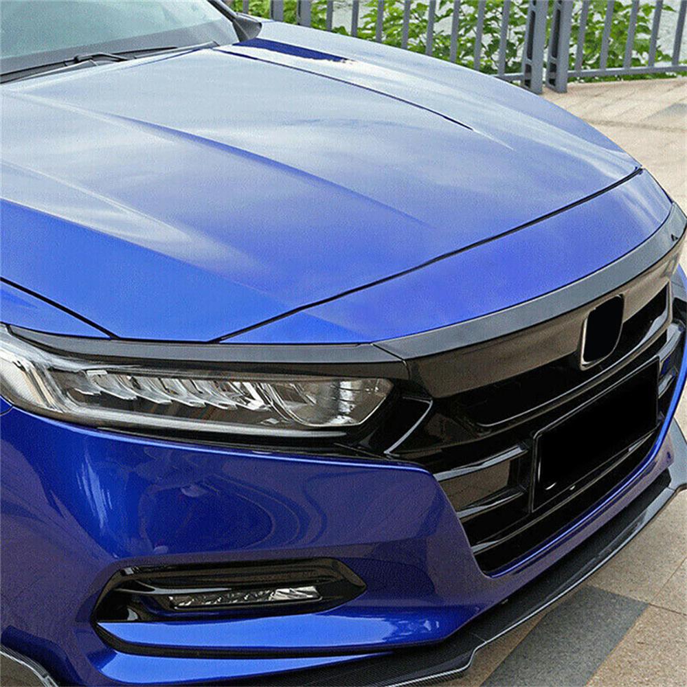 Carbon Fiber Look Front Bumper Hood Grille Trim Sticker For 2018-20 Honda Accord