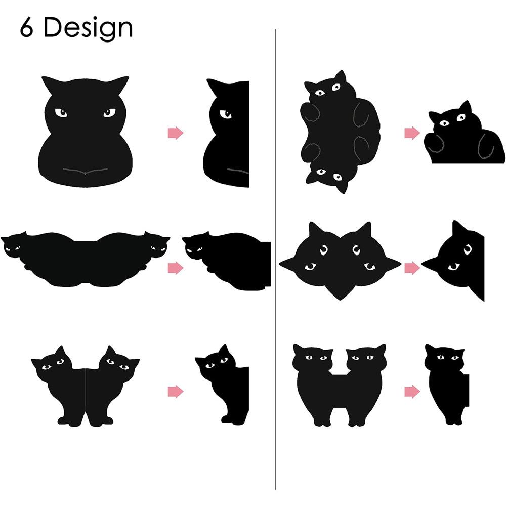 Durable Metal Black Cat Bookmark Set - Cute Page Markers for Readers, Students, and Teachers