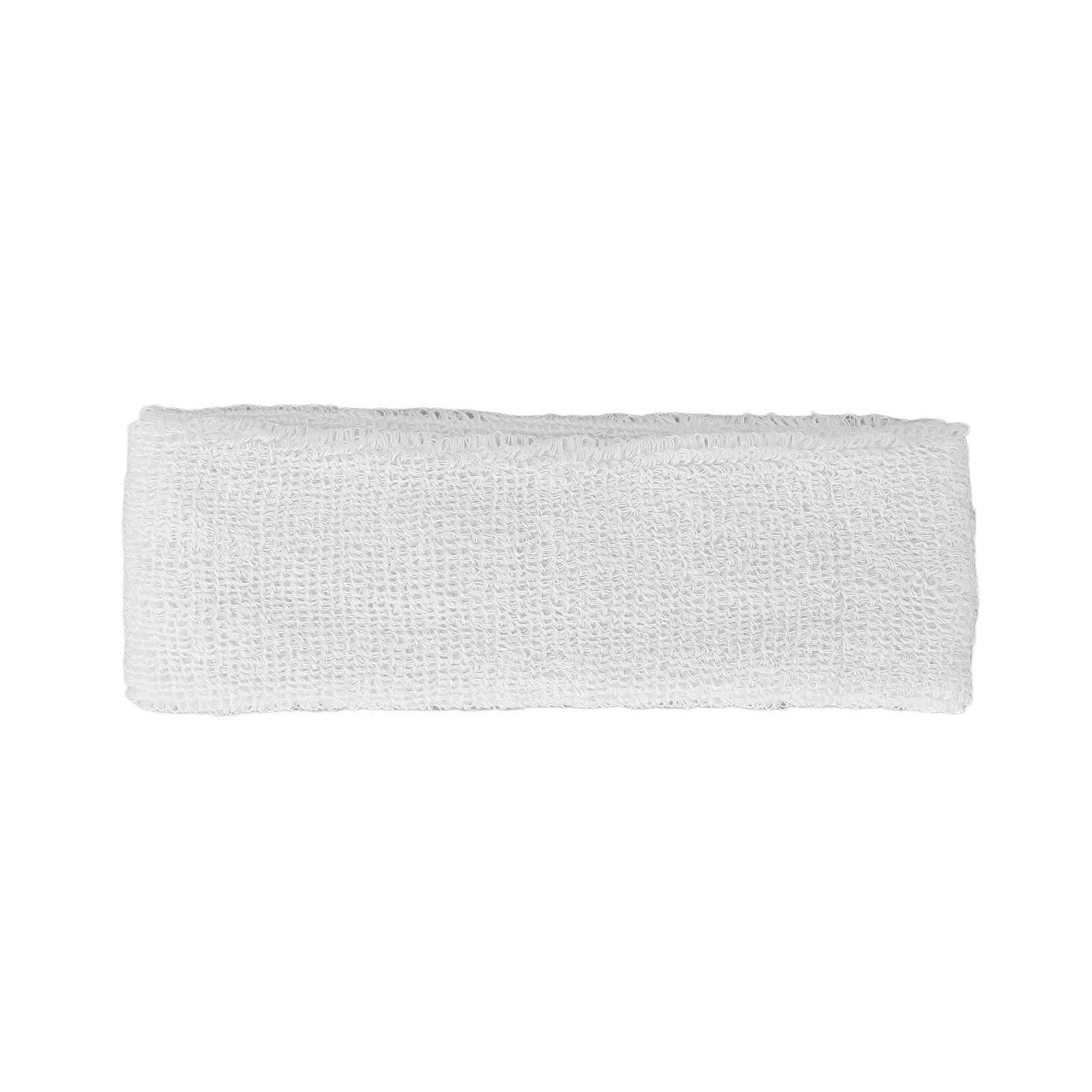 

Повязка на голову для фитнеса, впитывающая пот, эластичная полиэстеровая хлопковая повязка на голову для занятий спортом и бега White