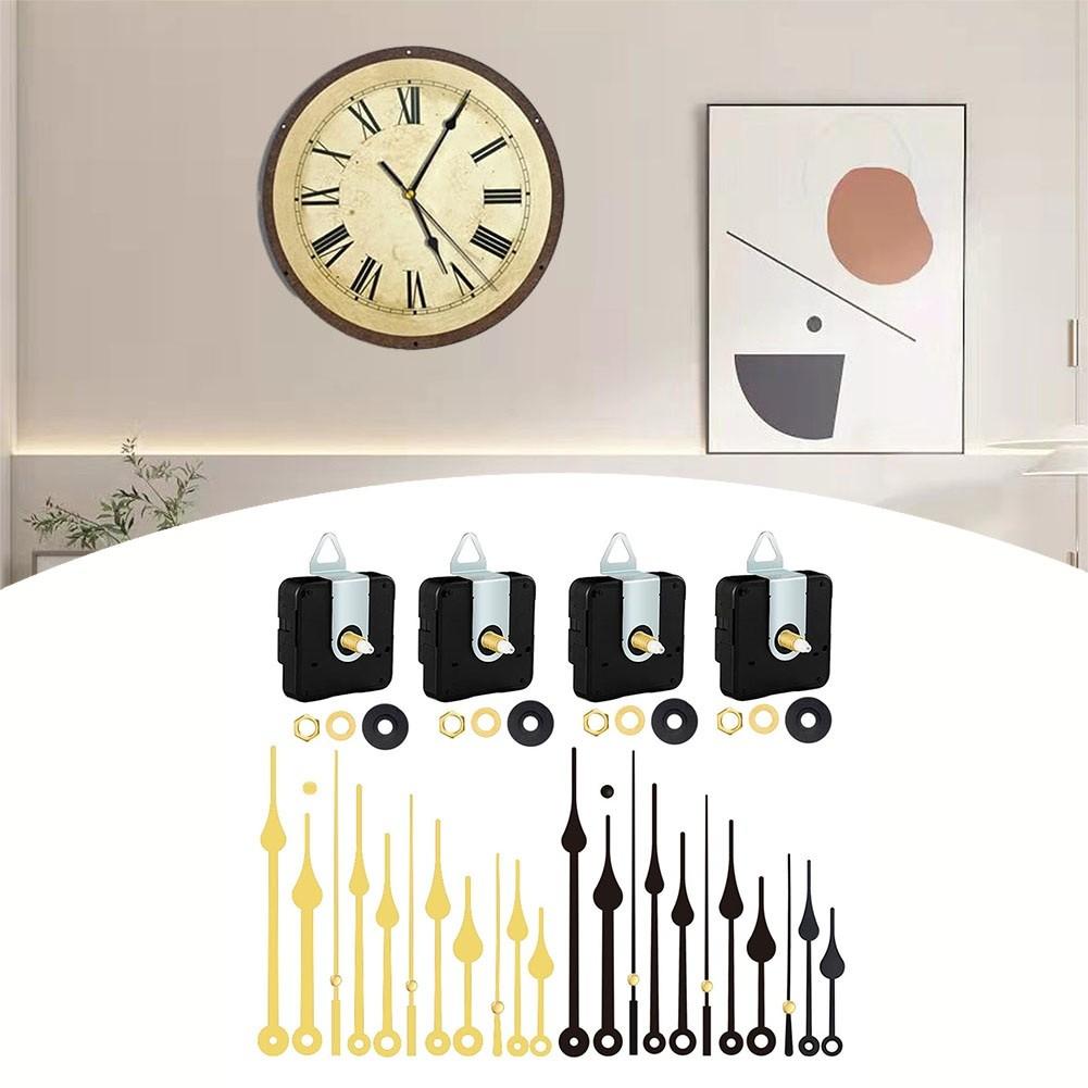 4 Pcs Shaft Clock Mechanism Kit DIY Wall Clock Repair Replacement Motor Parts