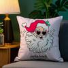 Rap Santa Claus Pillow Case Plush Fabric Soft Double Sided Print Sofa Cushion Cover Throw Pillow Covers