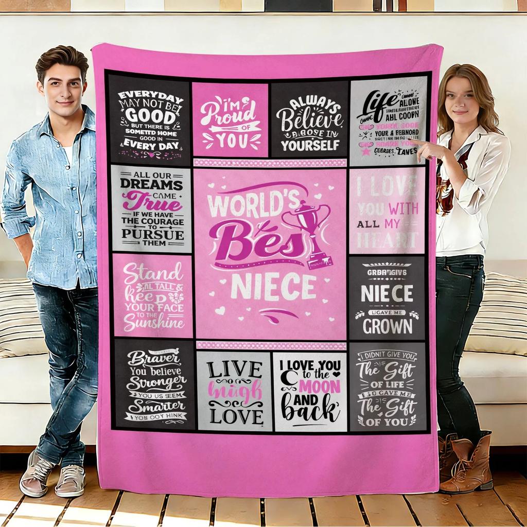 World's Best Niece Flannel Blanket Soft Cozy Throws Napping Travel Use