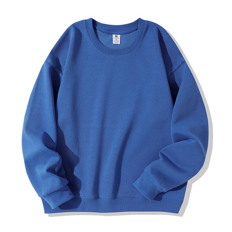2026 Autumn Unisex 300g Cotton Round Neck Drop Shoulder Sweatshirt - Loose, Comfortable, and Skin-Friendly