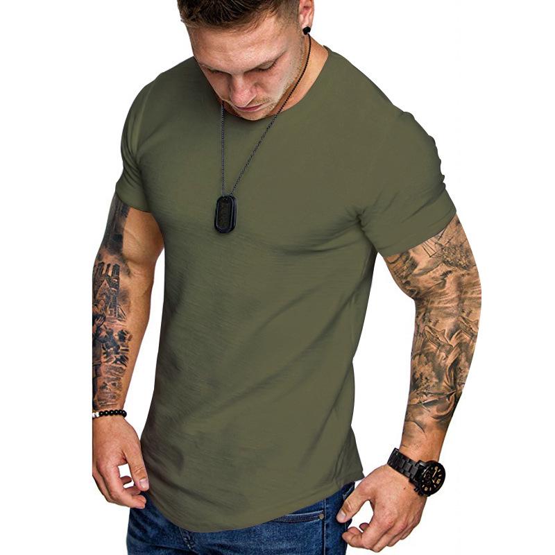 Men's Summer Slim Fit Sport Casual Round Neck T-shirt