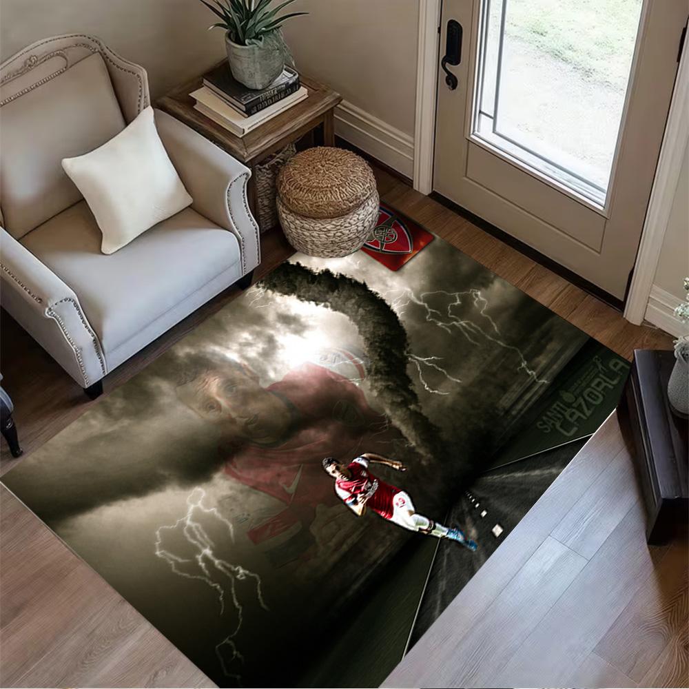 Santi Cazorla Arsenal Legend Floor Rug Office Rug Suitable for Game Room Balcony Playrooms Living Rooms Antislip Carpet Anime Office Decor