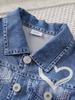 2025 Girls' Denim Vest & Pants Autumn Set