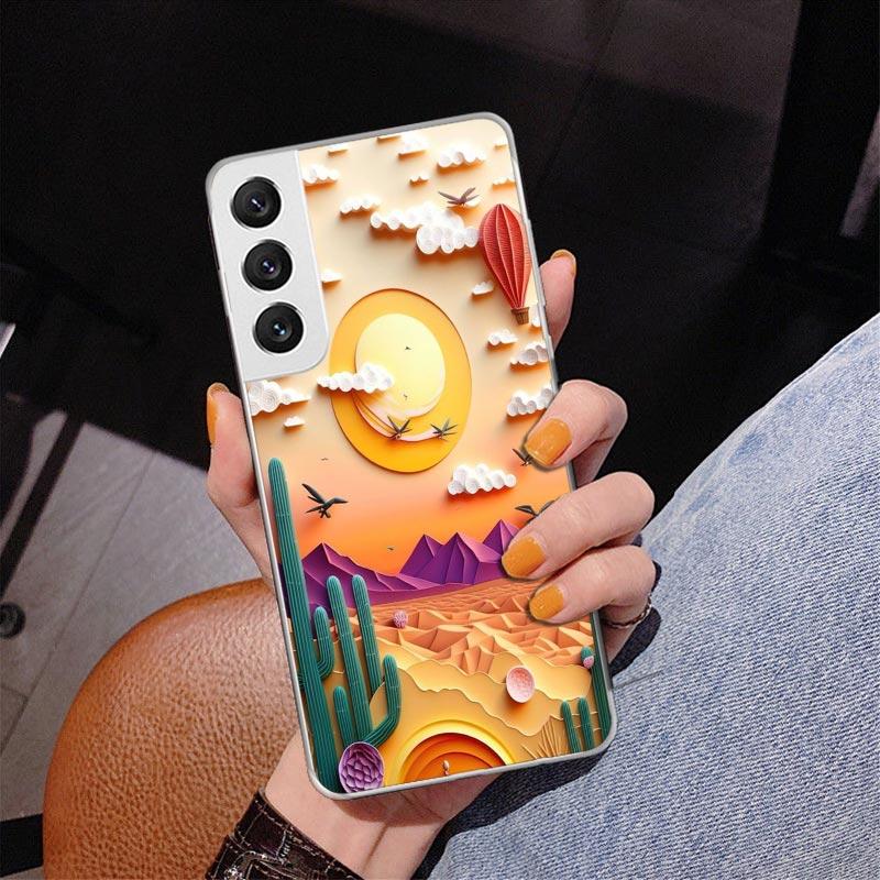 Natürliche Bäume in Bergketten Phnoe Hülle für Samsung Galaxy S26 S25 Edge S23 S24 Ultra S22 Plus S21 S20 FE Einzigartige Hülle Weich