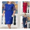 Lace Patchwork Fake Two-piece Set, Chubby Dress, Plus-size Three-color Dress